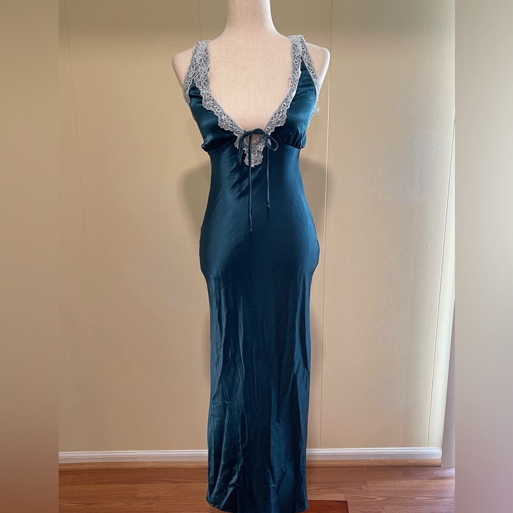 NWT Wild Fable Slip Dress Dark Teal XXS